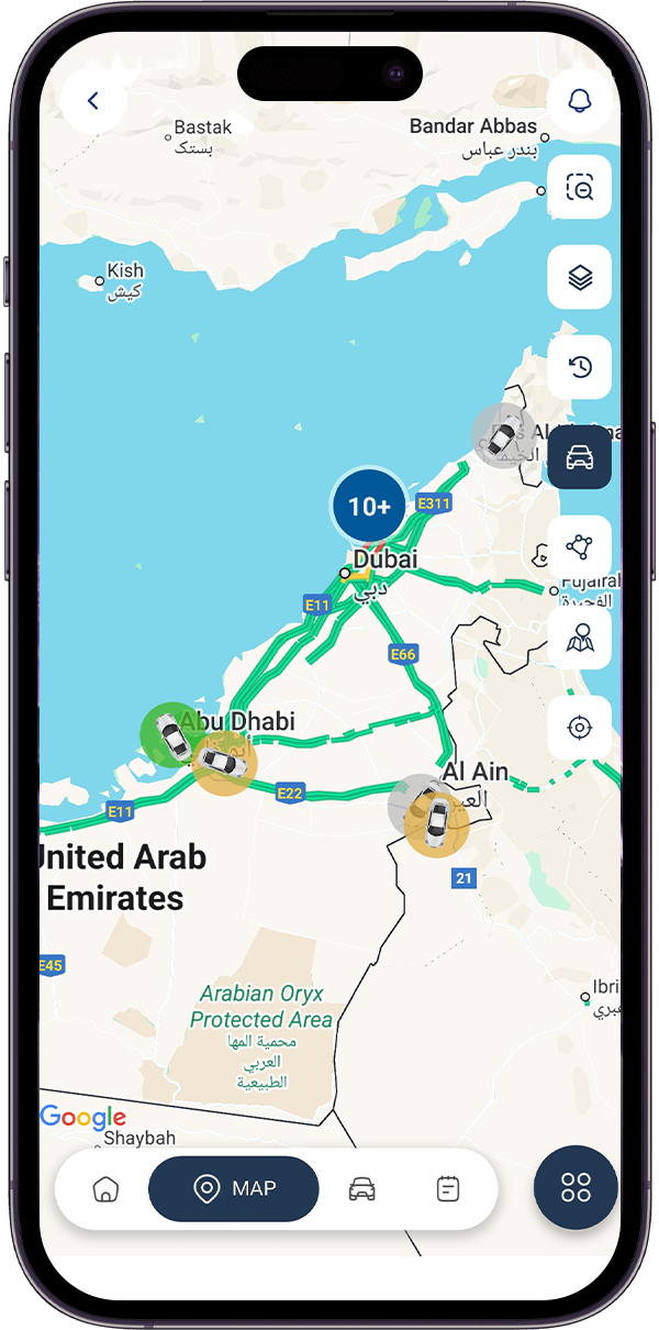 Live GPS tracking